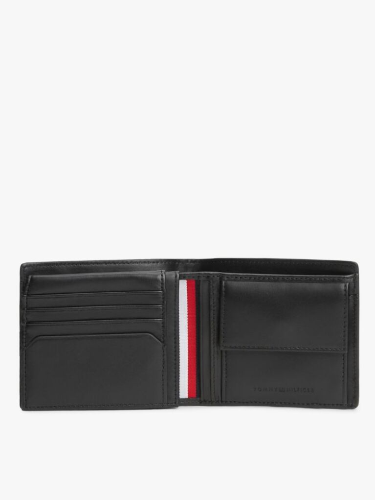 Negru Portofel Din Piele Dublu Pentru Carduri de Credit Si Monede  Barbati