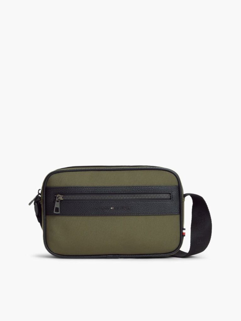 Verde Geanta Reporter Crossbody Cu Logo Din Metal  Barbati