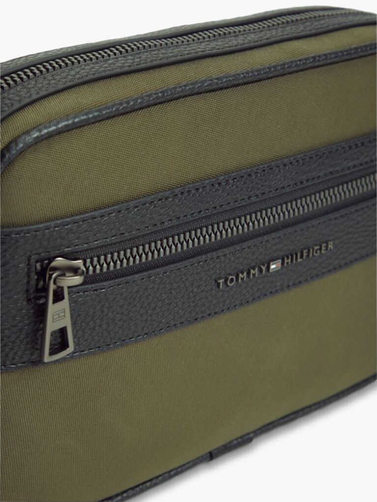 Verde Geanta Reporter Crossbody Cu Logo Din Metal  Barbati