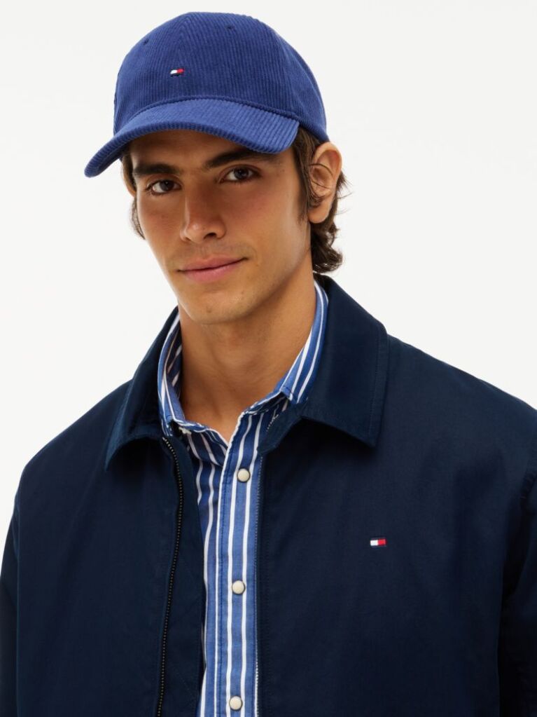 Blue Hilfiger Flag Corduroy Baseball Cap  Men