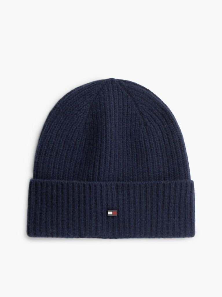 Blue Hilfiger Flag Pure Cashmere Beanie  Men