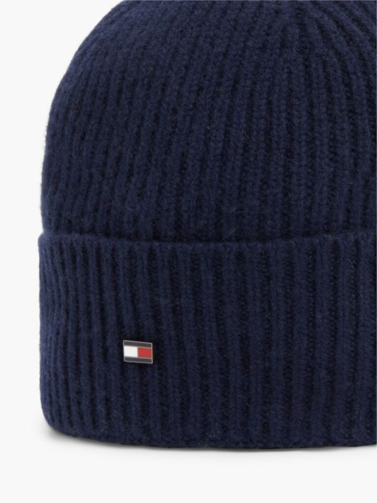 Blue Hilfiger Flag Pure Cashmere Beanie  Men