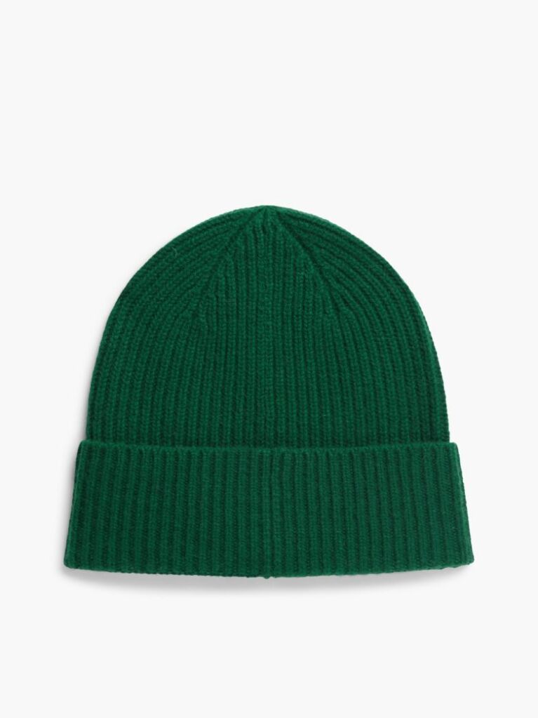 Green Hilfiger Flag Pure Cashmere Beanie  Men