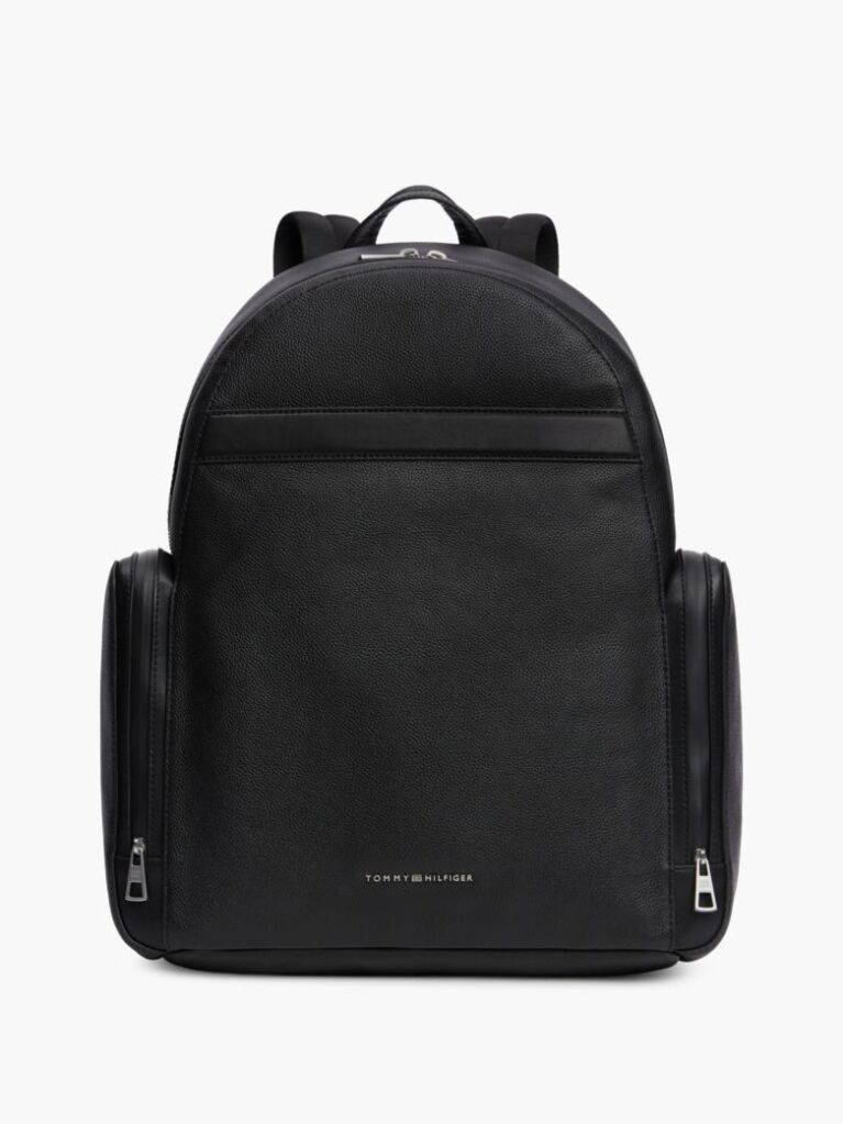 Negru Rucsac TH Business Dome Din Piele  Barbati