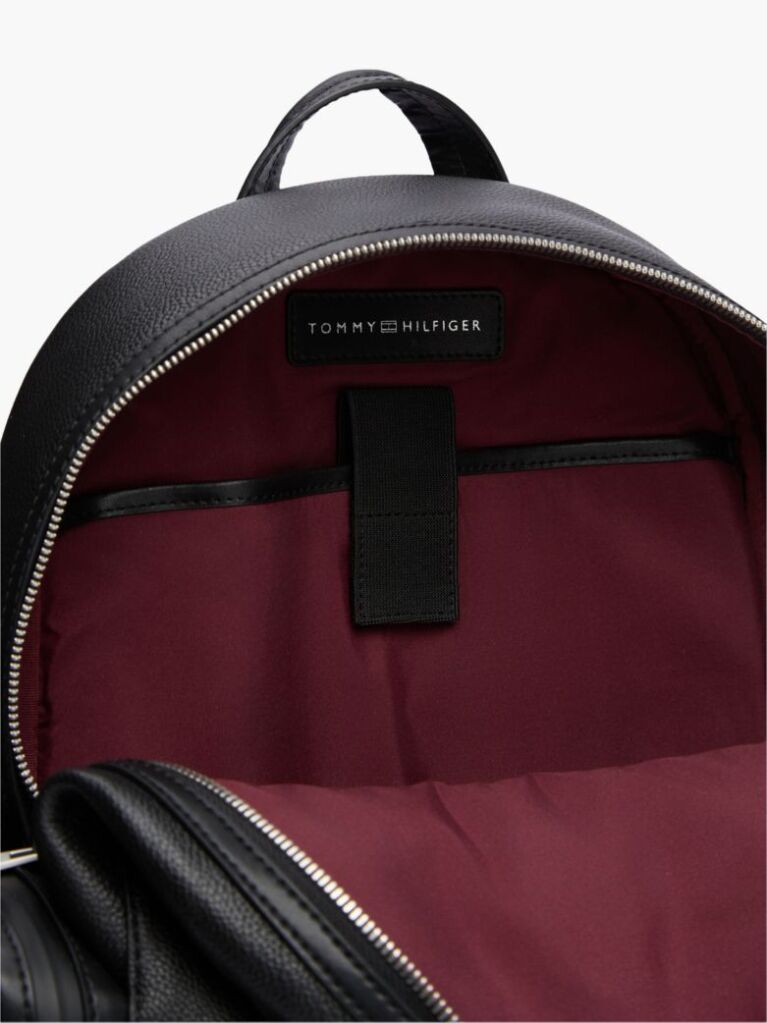 Negru Rucsac TH Business Dome Din Piele  Barbati
