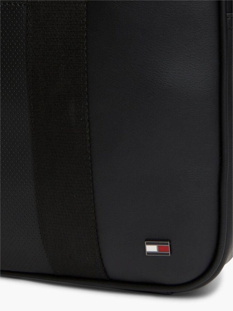 Negru Geanta De Laptop Perforata Cu Steag  Barbati
