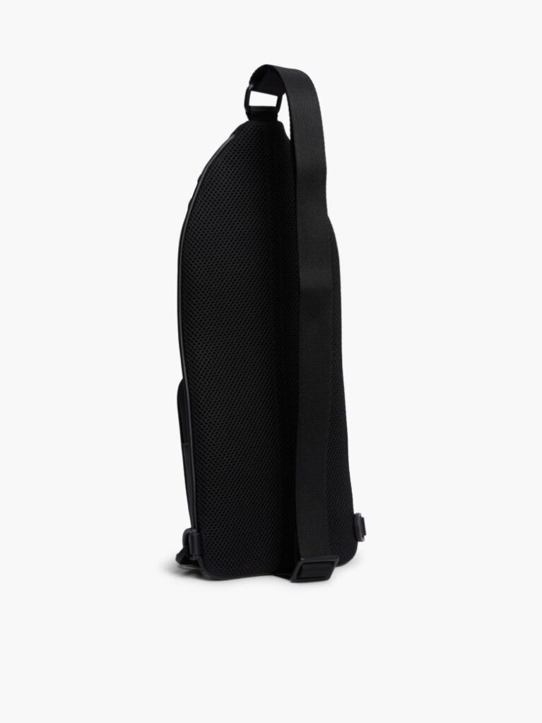 Negru Geanta Sling Modern Cu Steag  Barbati