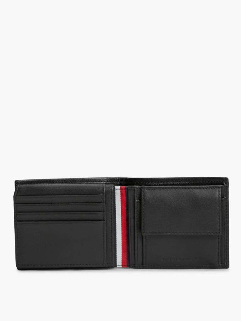 Negru Corporate Portofel Din Piele Bifold Pentru Carduri Si Monede  Barbati