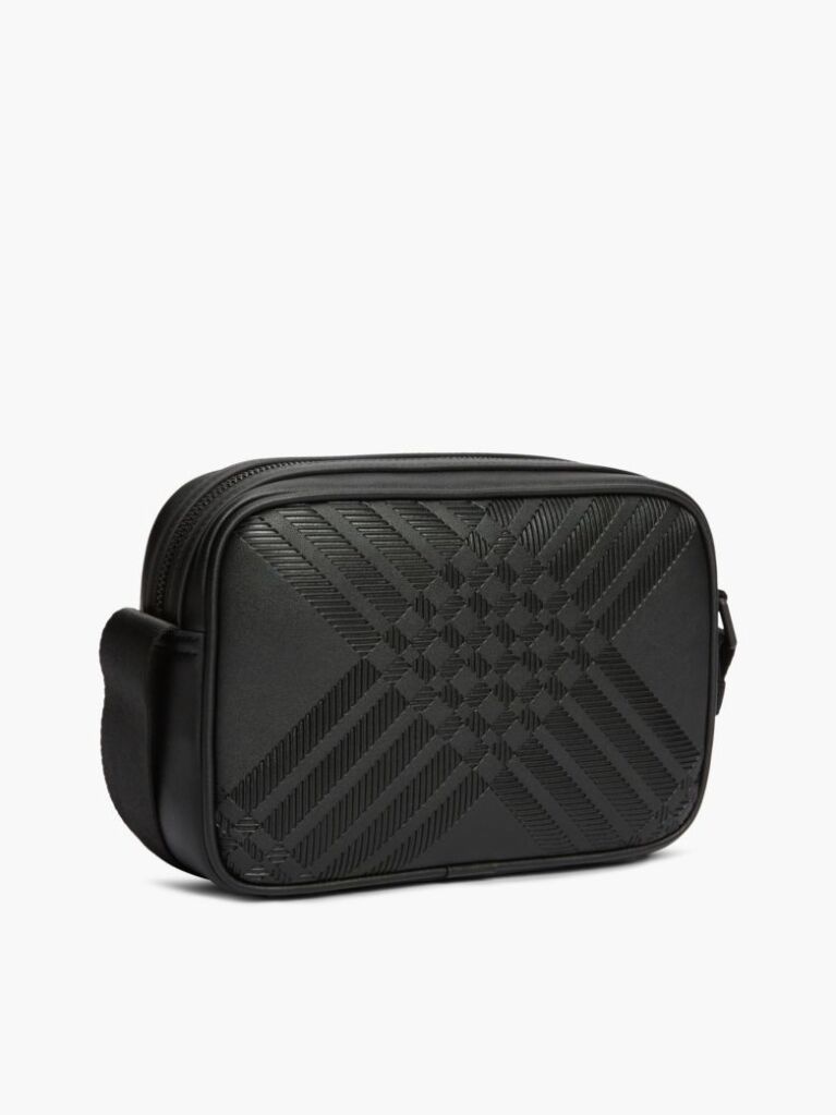 Negru Geanta Crossbody Camera Corporate Cu Steag  Barbati