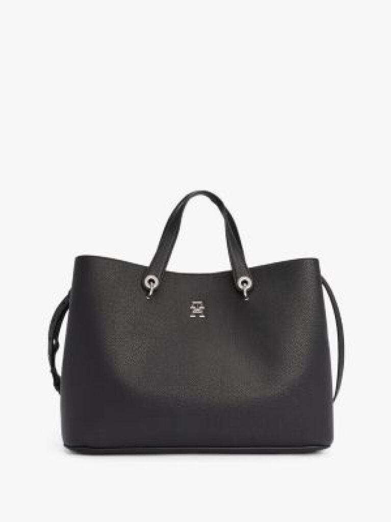 Negru Geanta Satchel Chic Monogram   Femei