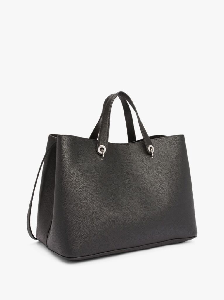 Negru Geanta Satchel Chic Monogram   Femei