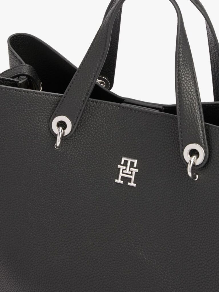 Negru Geanta Satchel Chic Monogram   Femei