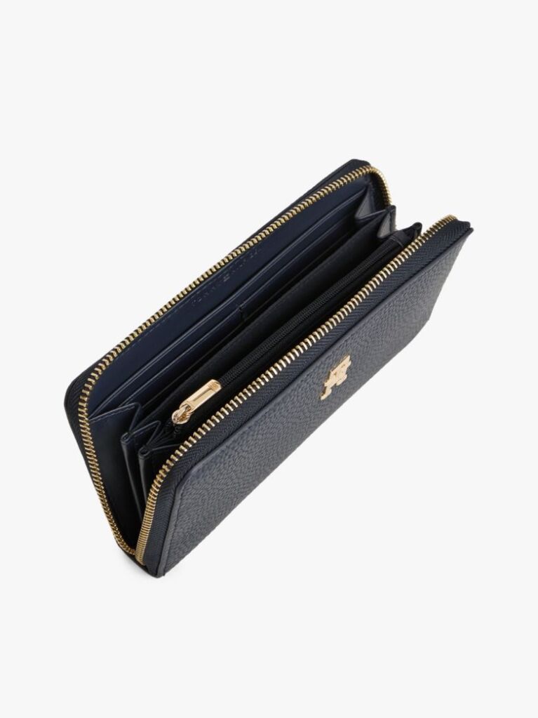 Blue Th Emblem Large Zip-Around Wallet  Women