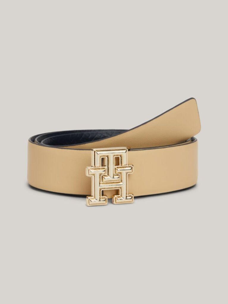 Multi Embossed Leather Reversible Belt  Women