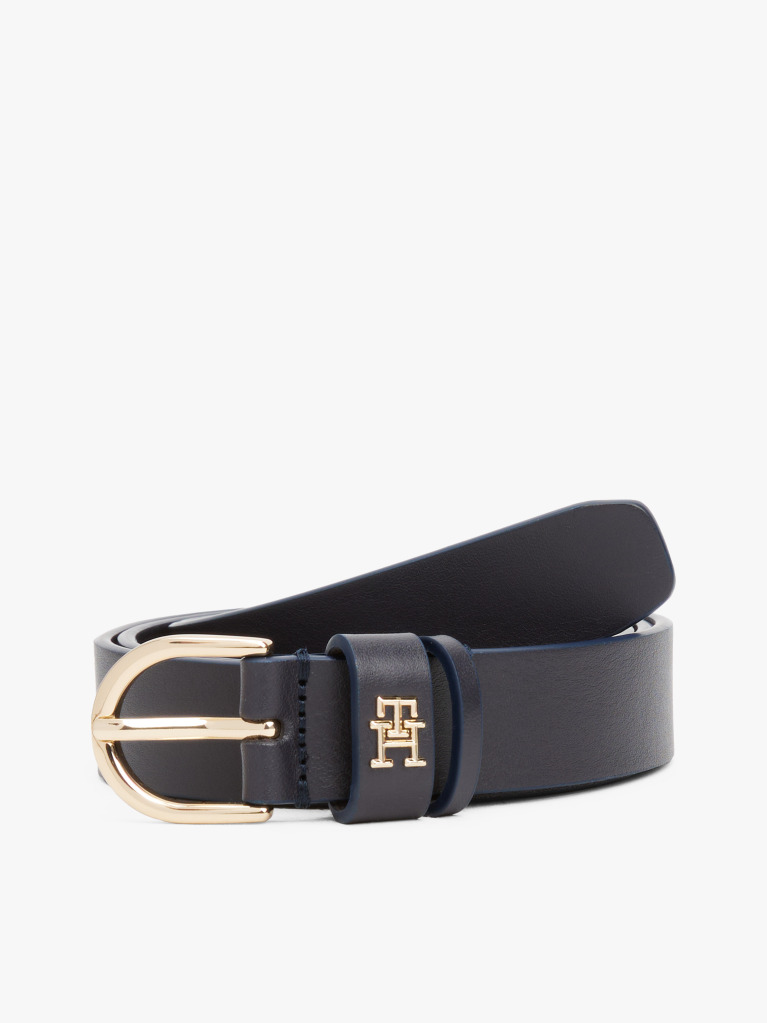 Blue Curea Din Piele Cu Monograma TH Essential  Femei