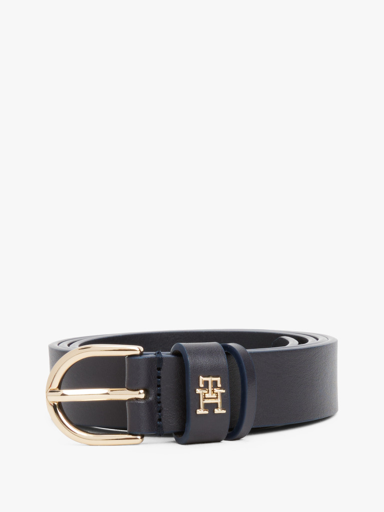 Blue Curea Din Piele Cu Monograma TH Essential  Femei