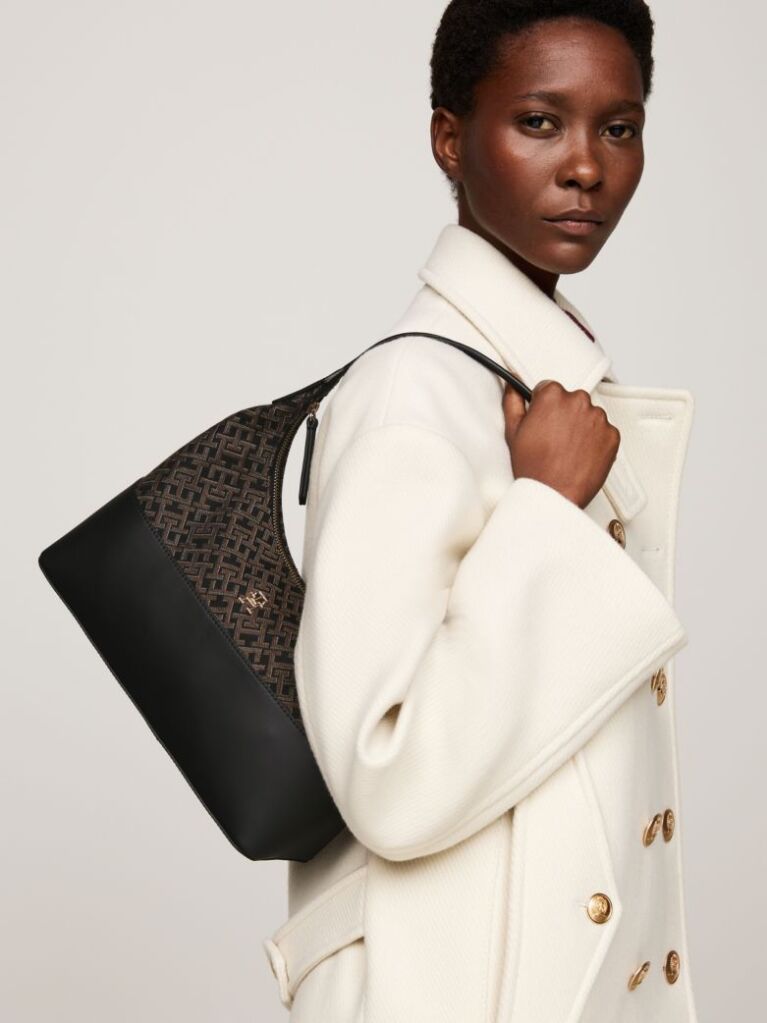 Negru Geanta De Umar Jacquard TH   Femei