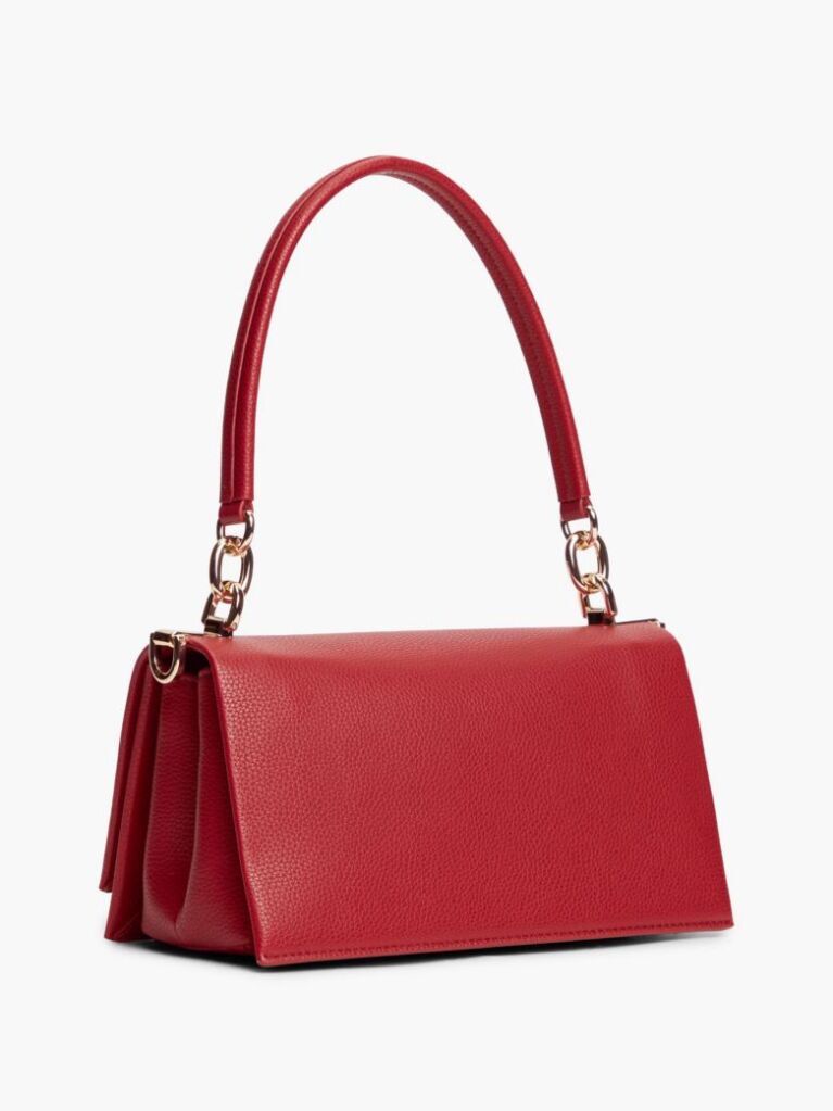 Red TH Monogram Flap Closure Crossbody Bag  Women