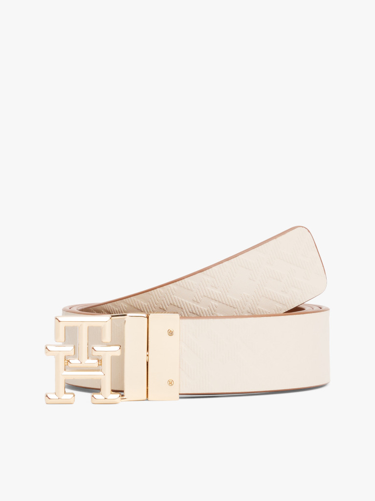 Multi TH Monogram Reversible Leather Belt  Women
