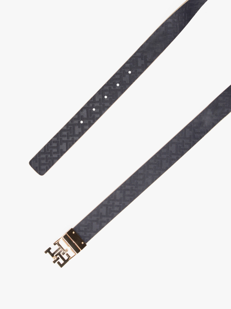 Multi Curea Din Piele Reversibila Cu Monograma Th  Femei