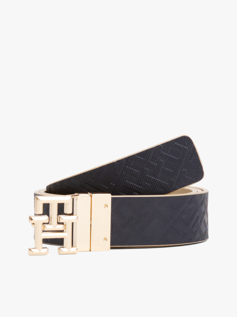 Multi Curea Din Piele Reversibila Cu Monograma Th  Femei