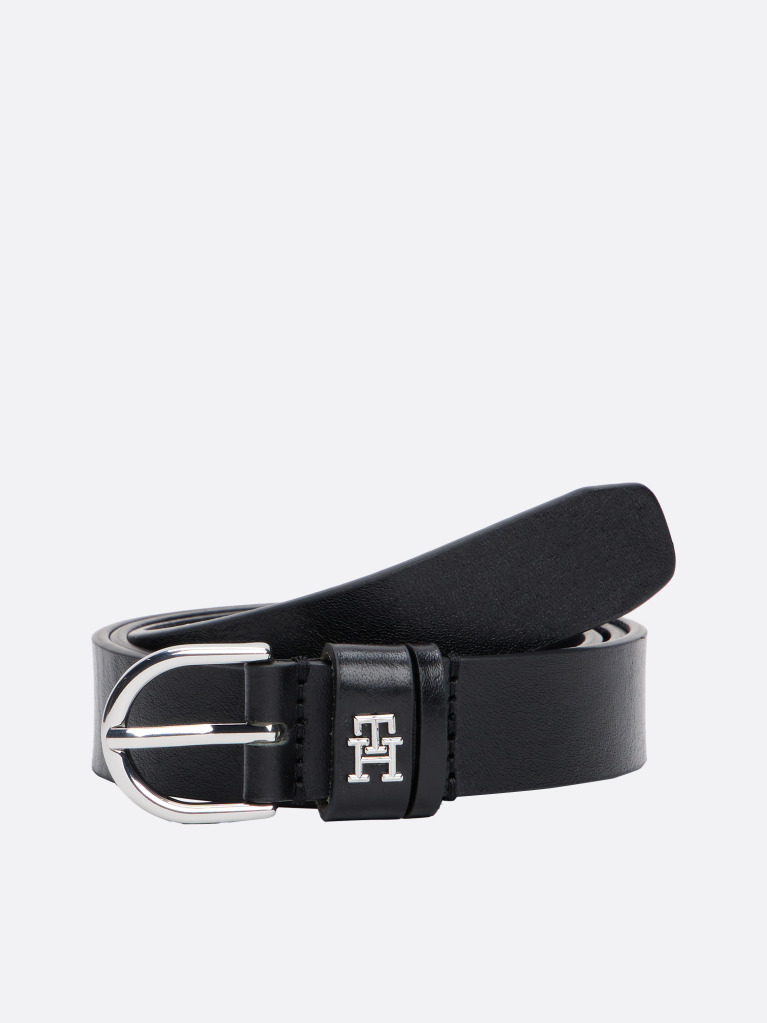 Black Essential Leather Belt  Women
