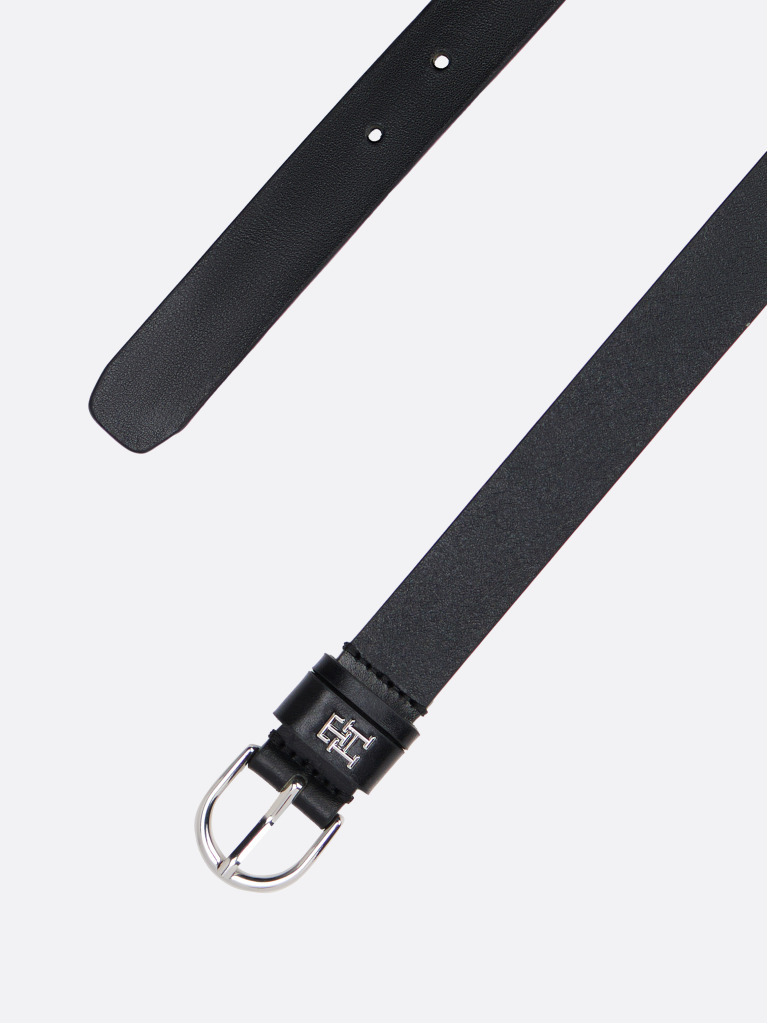 Black Essential Leather Belt  Women
