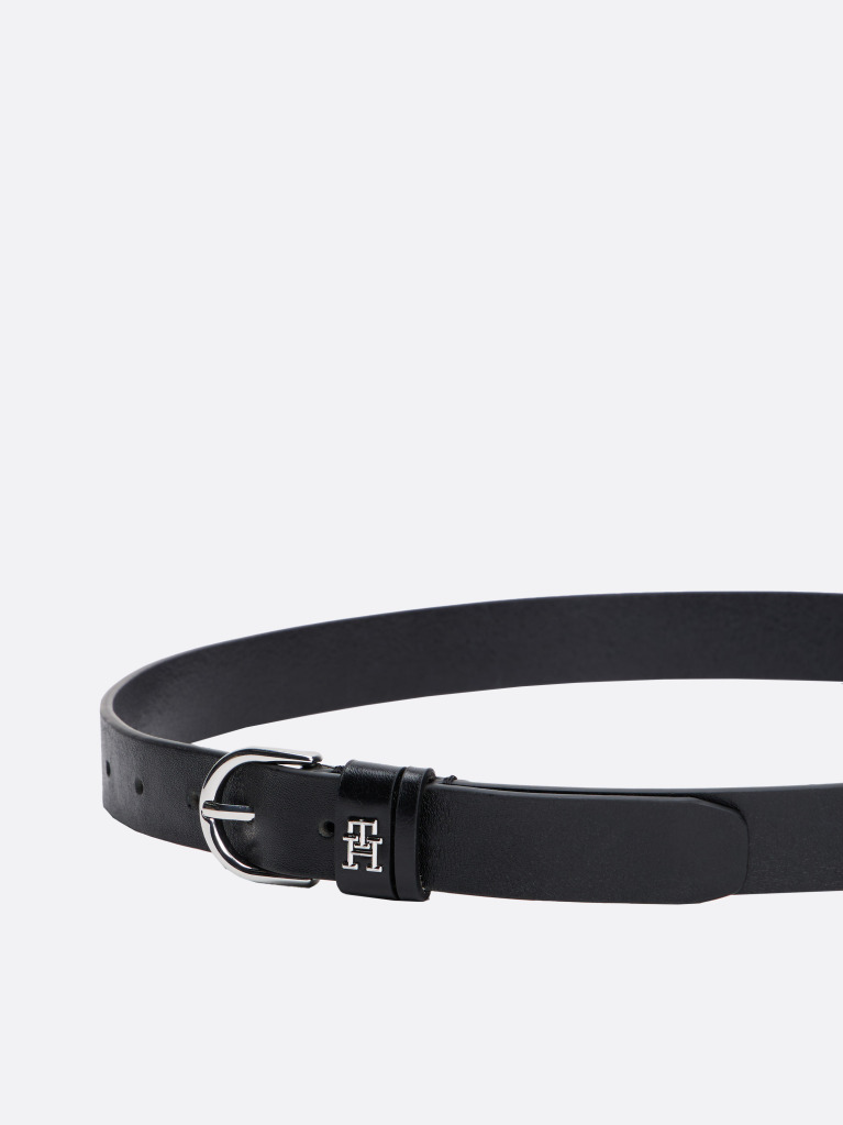 Black Essential Leather Belt  Women