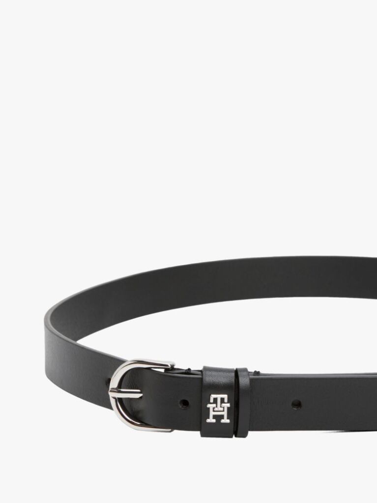 Black Essential Leather Belt  Women