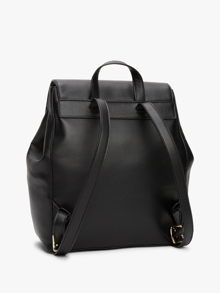 Negru Rucsac Cu Placa Monograma Th  Femei