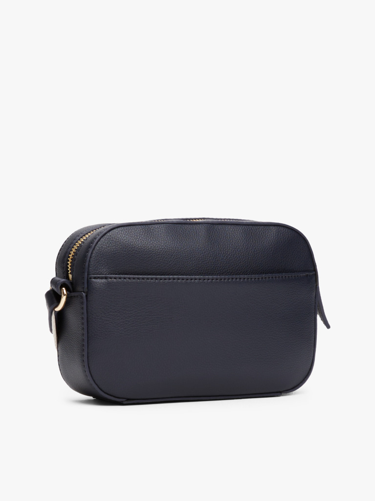 Blue Geanta Crossbody Cu Bretea Si Logo  Femei