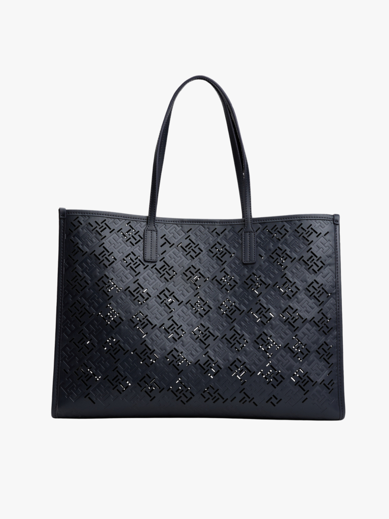 Blue Geanta Tote City Cu Monograma TH  Femei