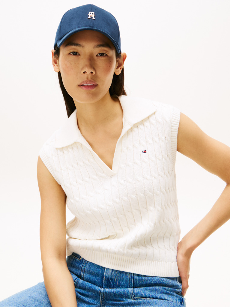 Blue Sapca Baseball Chic Cu Monograma TH  Femei