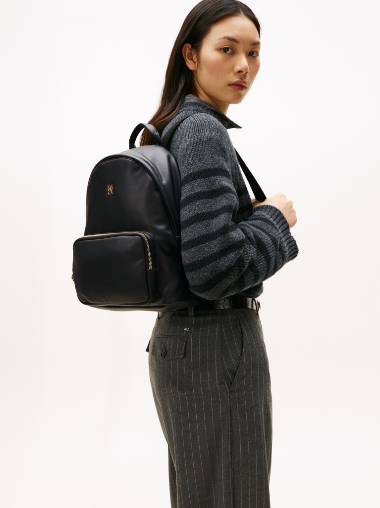 Black TH Monogram Dome Backpack  Women