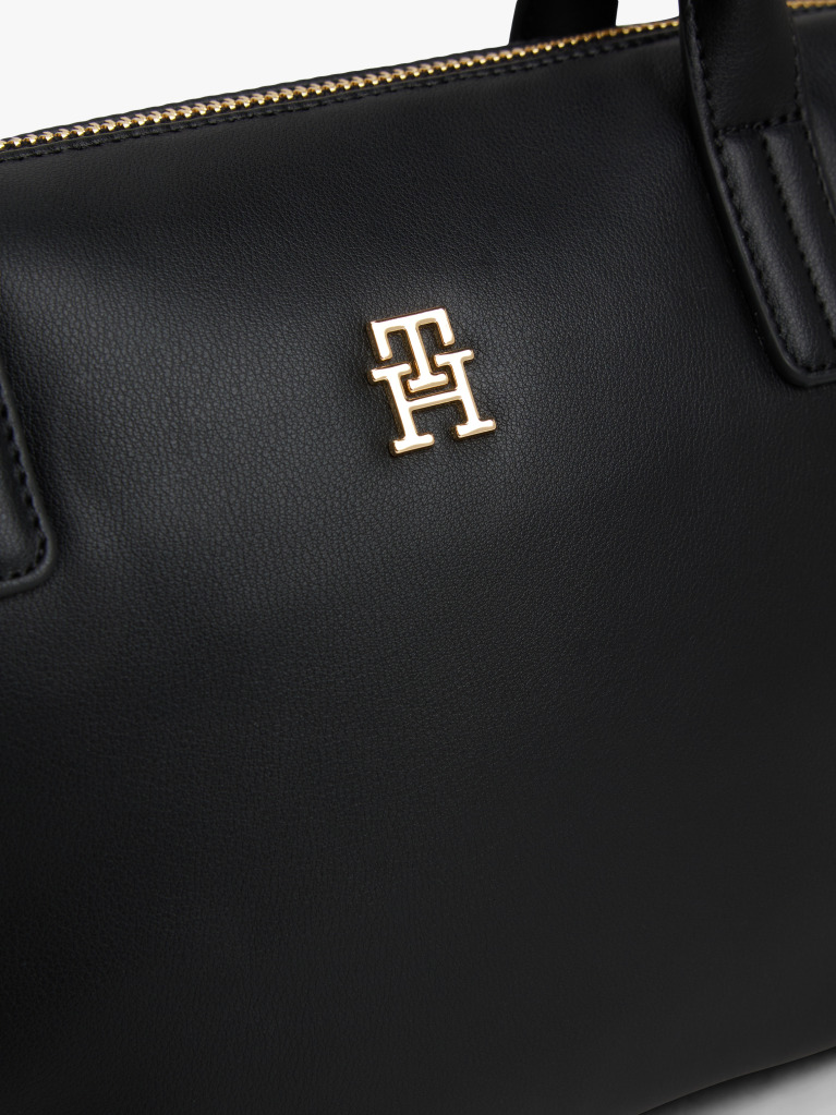 Black TH Monogram Crossbody Tote Bag  Women