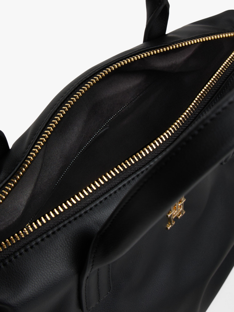 Black TH Monogram Crossbody Tote Bag  Women