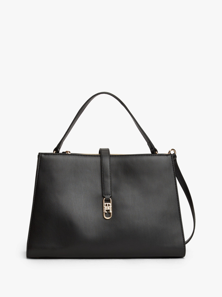 Negru Geanta TH Monogram Crossbody Satchel  Femei