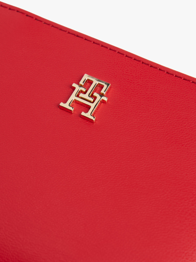 Red TH Monogram Zip-Around Flap Wallet  Women