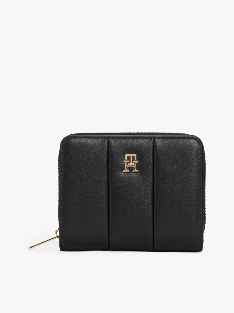 Black TH Icon Medium Quilted Wallet  Women