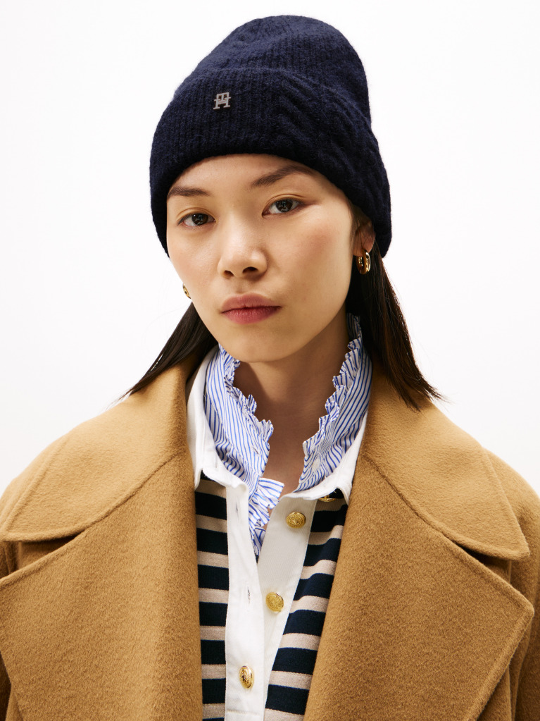 Blue Chic Fluffy Beanie With Wool  Women