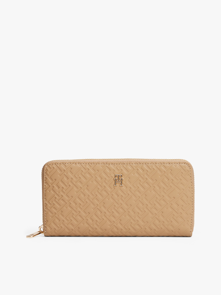 Brown TH Monogram Zip-Around Wallet  Women