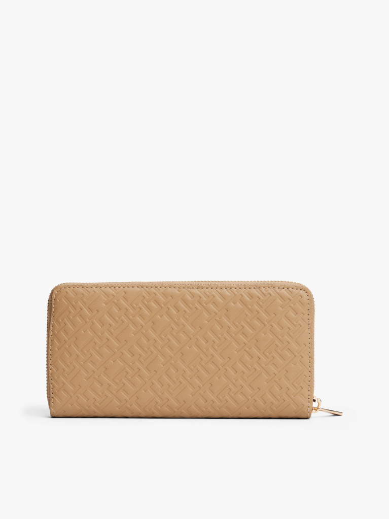 Brown TH Monogram Zip-Around Wallet  Women