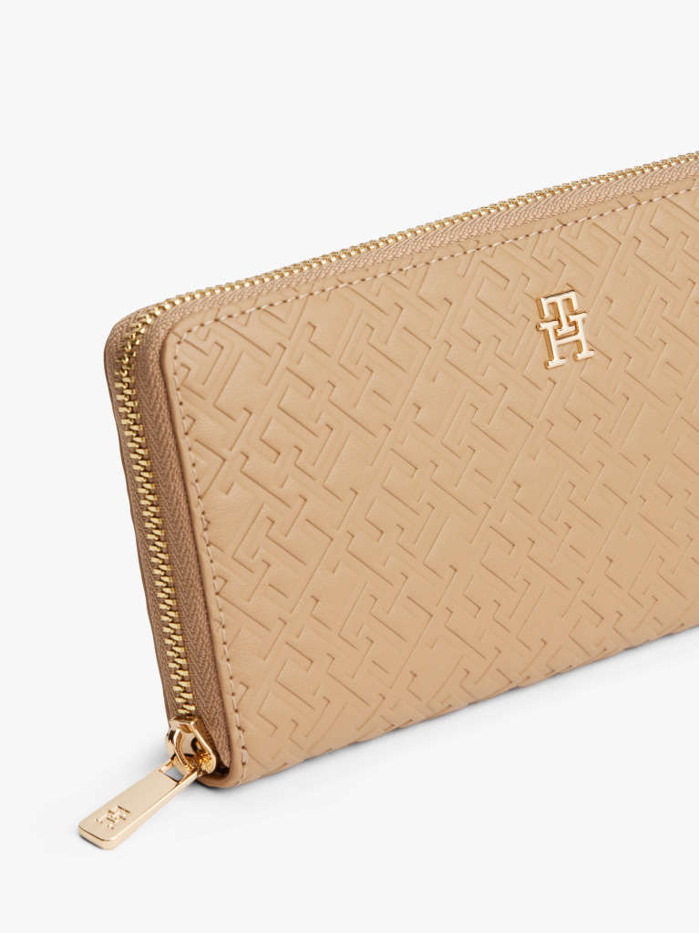Brown TH Monogram Zip-Around Wallet  Women
