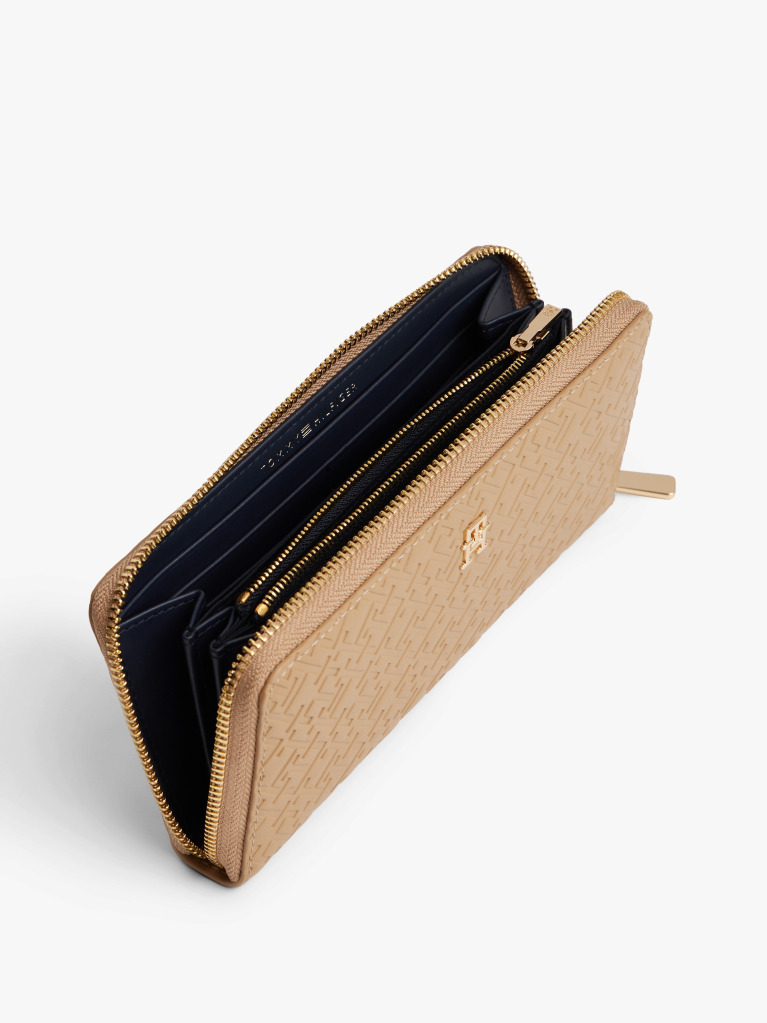 Brown TH Monogram Zip-Around Wallet  Women