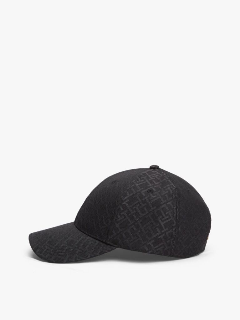 Black TH Monogram Jacquard Baseball Cap  Women
