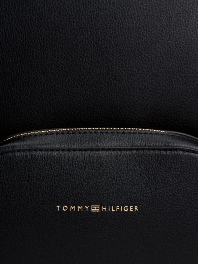 Negru Rucsac Pebble Grain Metalic Cu Logo  Femei
