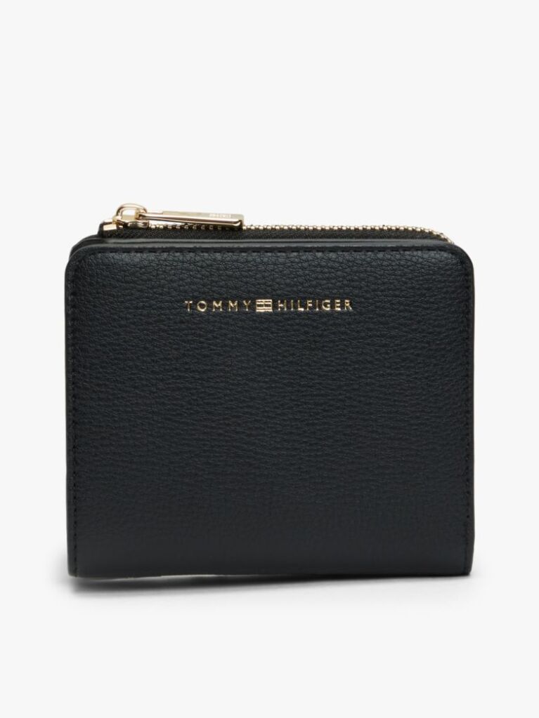 Black TH Flag Compact Zip-Around Wallet  Women