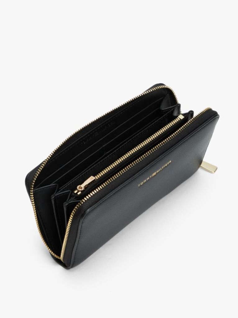 Black TH Flag Large Zip-Around Wallet  Women