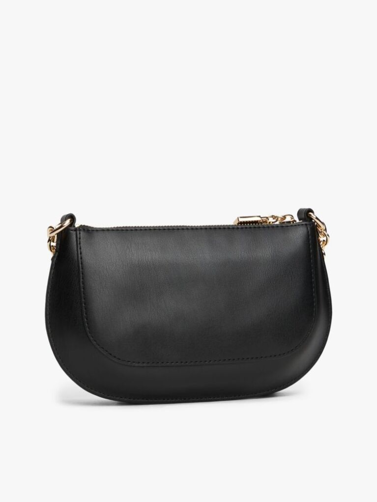 Negru TH Monogram Geanta Crossbody Cu Curea Tip Lant   Femei