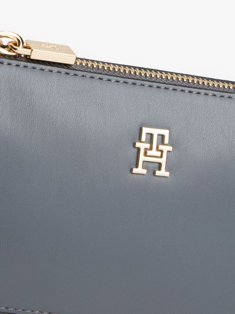 Gri TH Monogram Geanta Crossbody Cu Curea Tip Lant   Femei